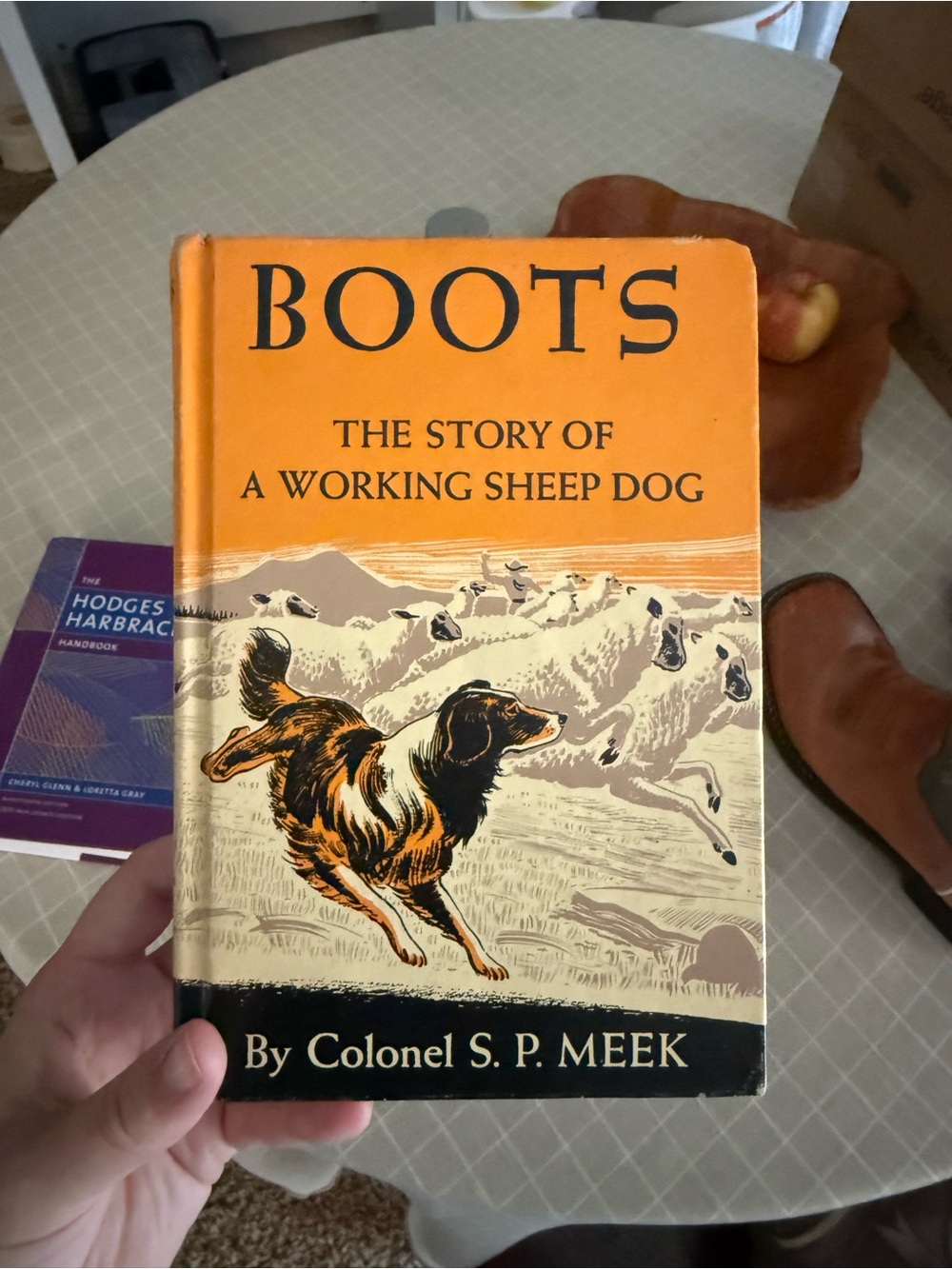 Boots The Story of a Working Sheep Dog - Orange Hardcover by Colonel S. P. Meek